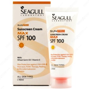 کرم ضد آفتاب قوی بی رنگ سی گل با SPF 100 حجم 40 میلی لیتر
