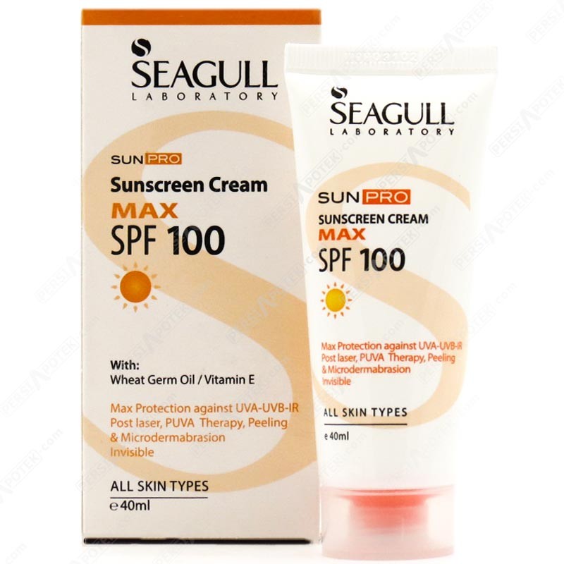 کرم ضد آفتاب قوی بی رنگ سی گل با SPF 100 حجم 40 میلی لیتر
