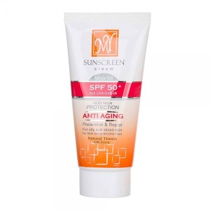 ضد آفتاب و ضد چروک رنگی فاقد چربی +SPF50 مای