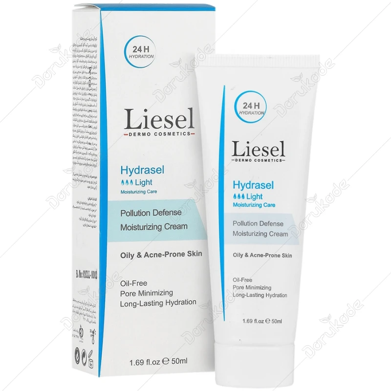 کرم مرطوب کننده و آبرسان لایسل مدل لایت هیدراسل مناسب پوست چرب 50 میلی لیتر
